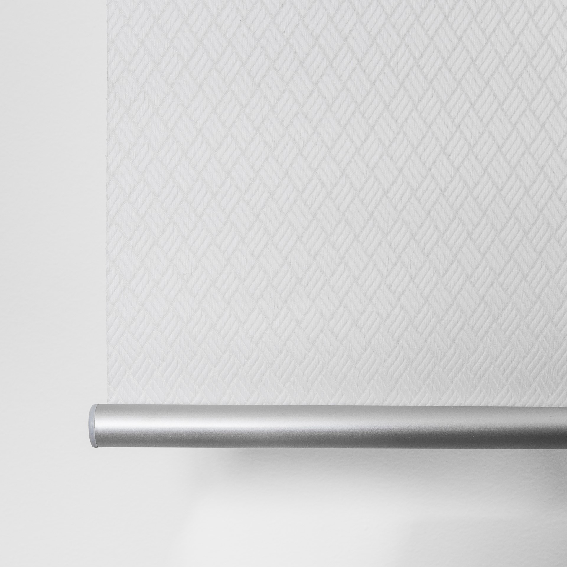Ribbed Translucent Roller Blind White Counterweight Detail