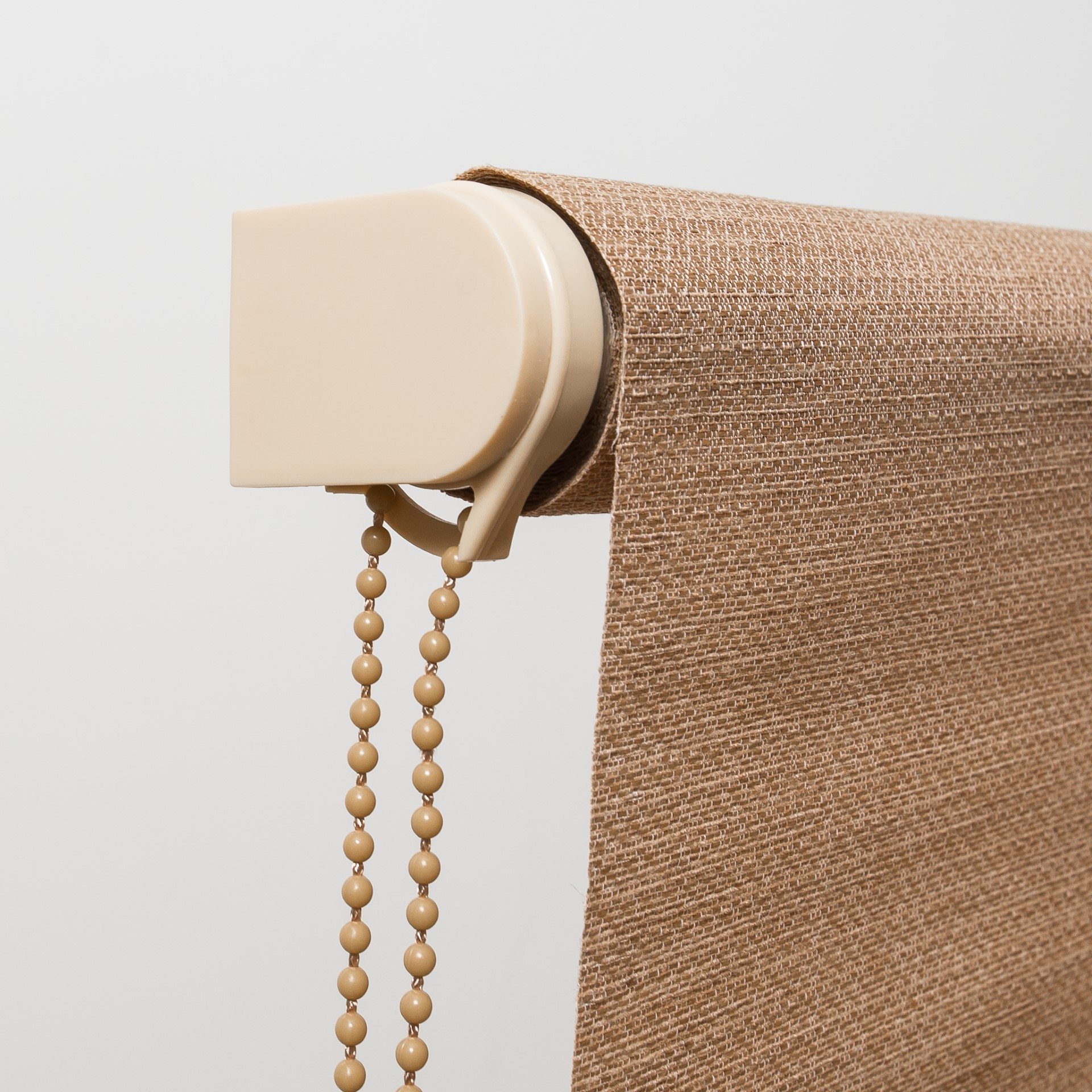 Petra Translucent Linen Roller Blind Brown Mechanism Detail