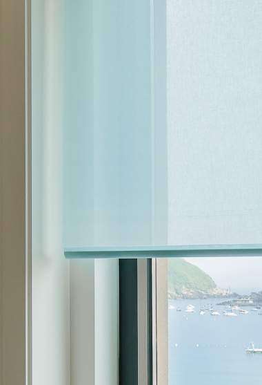 Essenza Translucent Roller Blind Blue Decoration Detail