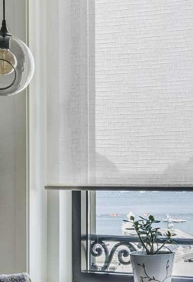 Panda Translucent Roller Blind Grey Decoration Detail