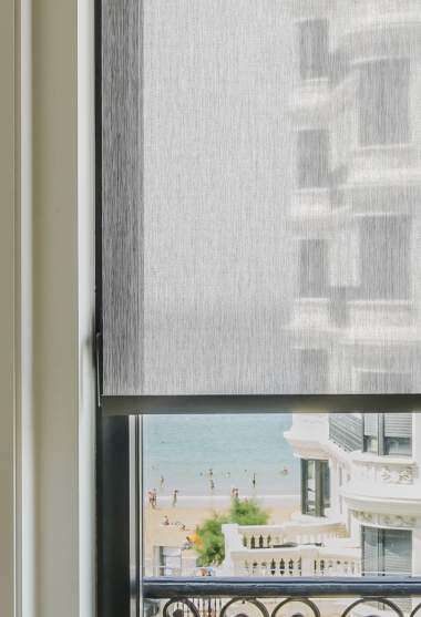 Piamonte Blackout Roller Screen Grey Decoration Detail