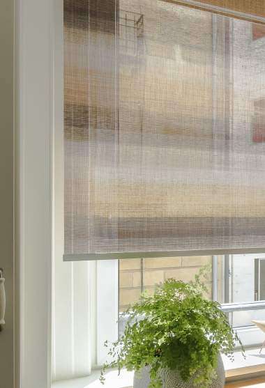Tokyo Translucent Roller Blind Brown Mink Decoration Detail